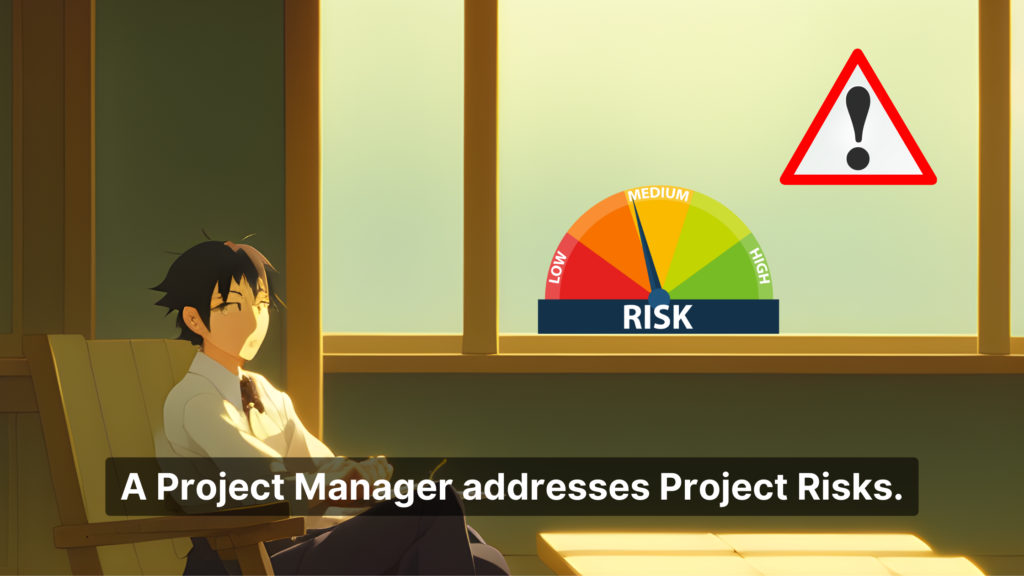 A Project Manager addresses project risks - importance of project management