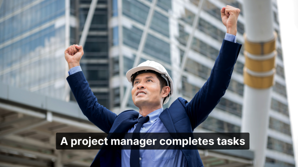 project management process project manager completes tasks
