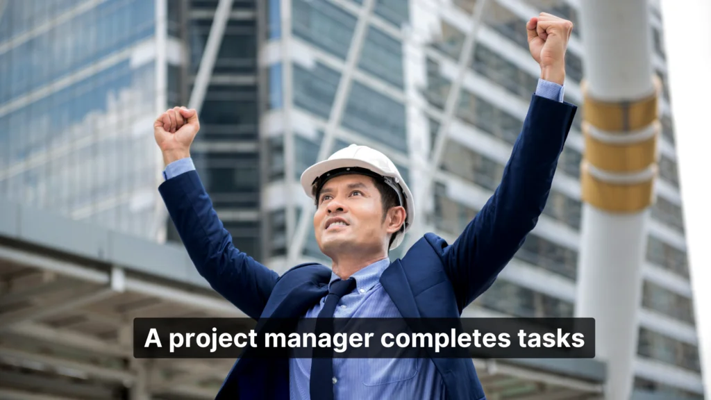 project management process project manager completes tasks