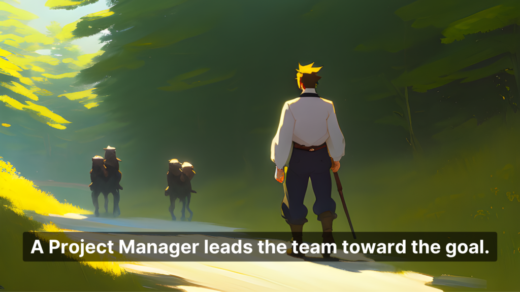 project managers leads team to goal - Importance of Project Management